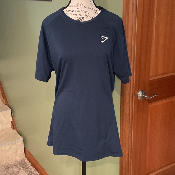 Gymshark Tops - Gymshark Dark Blue Short Sleeve Tee, Size XL